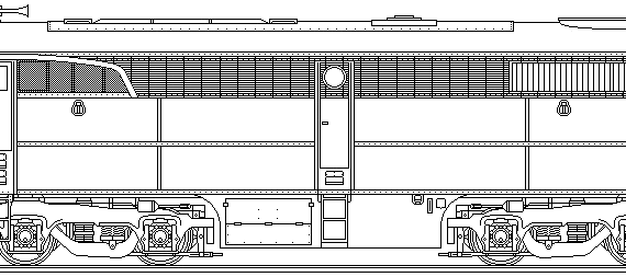 Поезд ALCO PA-2 - чертежи, габариты, рисунки
