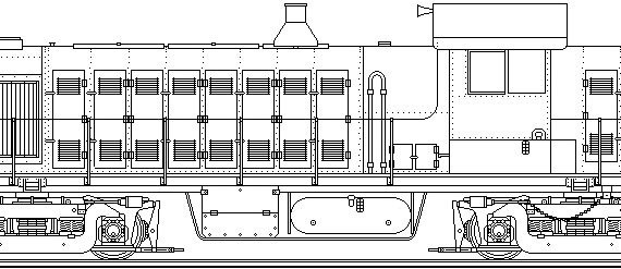Поезд ALCO RS-1 - чертежи, габариты, рисунки