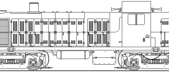Поезд ALCO RS-2 - чертежи, габариты, рисунки
