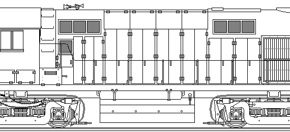 Train ALCO RS-27 - drawings, dimensions, figures