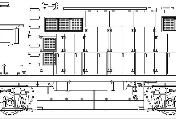 Поезд ALCO RS-32 - чертежи, габариты, рисунки
