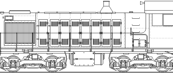 Train ALCO S-2 - drawings, dimensions, figures