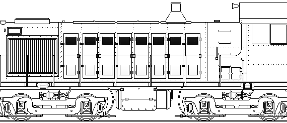 Train ALCO S-4 - drawings, dimensions, figures