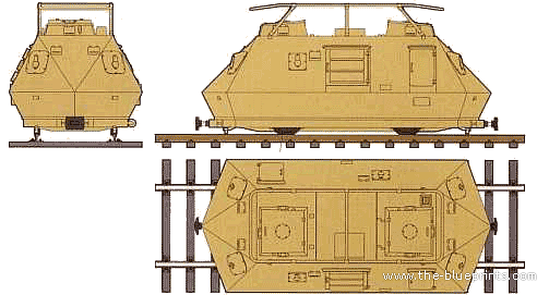 Поезд Armored Car le.Sp. - чертежи, габариты, рисунки