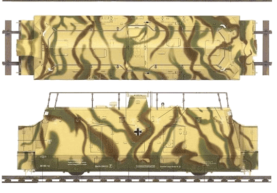 BP-42 Armed Train - drawings, dimensions, pictures
