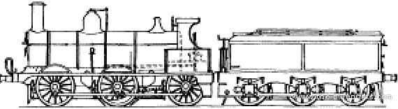 Train BR 0-6-0 3130 - drawings, dimensions, figures