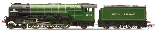 Train BR Tornado Class A1 4-6-2 - drawings, dimensions, figures