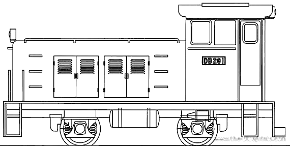 Поезд Befu Railway DB201 Diesel Locomotive - чертежи, габариты, рисунки