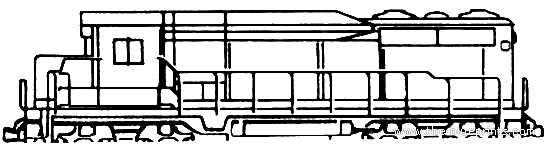 Поезд Chevrolet EM Locomotive (1963) - чертежи, габариты, рисунки