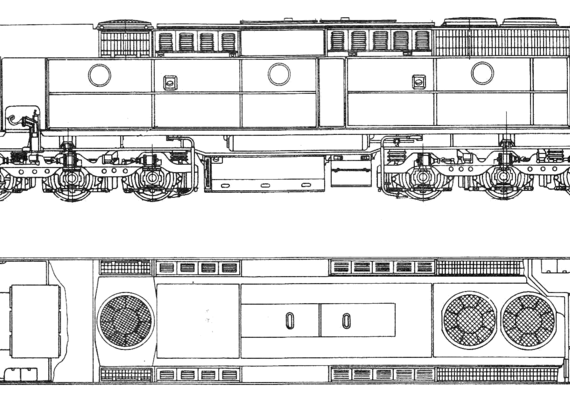 Поезд Clyde Engineering 442 Class Diesel - Electric - чертежи, габариты, рисунки