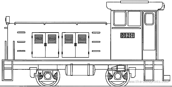 Train DB201 Diesel Locomotive Befu Railway - drawings, dimensions, figures