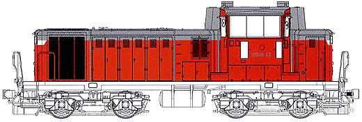 Train DD16 25-35 - drawings, dimensions, figures
