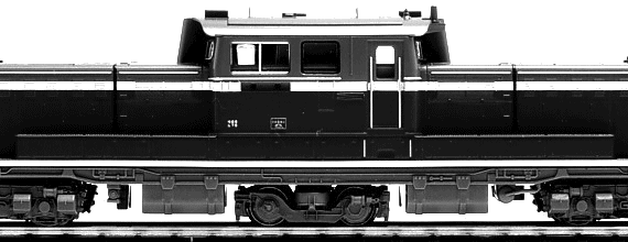 Train DD51 JR Freight A - drawings, dimensions, figures