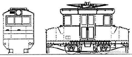Поезд De 61 Mie Kotsu Electric Locomotive - чертежи, габариты, рисунки