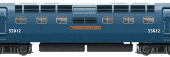 Train Deltic-55 - drawings, dimensions, figures