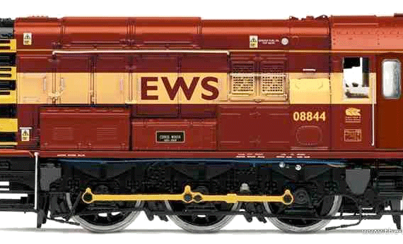 Diesel Electric Class 08 Shunter train - drawings, dimensions, pictures