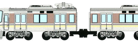 Train E223-2000 - drawings, dimensions, figures