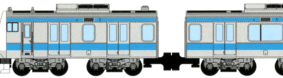 Train E233 Keihin-Tohoku - drawings, dimensions, figures