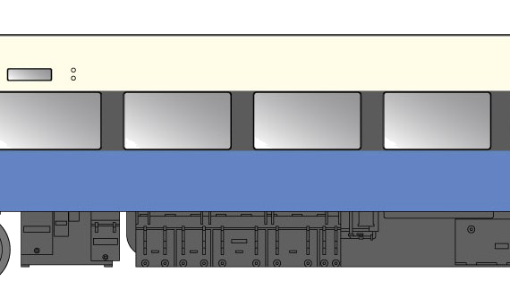 Train E257-500 - drawings, dimensions, figures