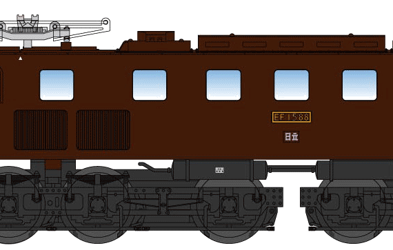 Поезд EF15-88 - чертежи, габариты, рисунки