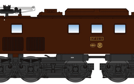 Train EF16-6 - drawings, dimensions, figures