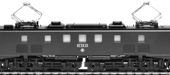 Train EF58-35 Nagaoka - drawings, dimensions, figures