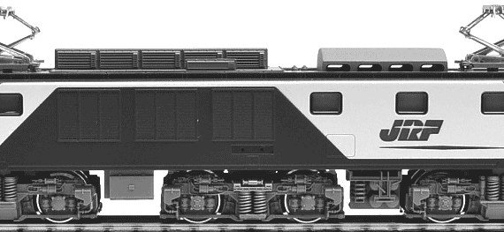 Train EF64-1000 JR Freight - drawings, dimensions, figures