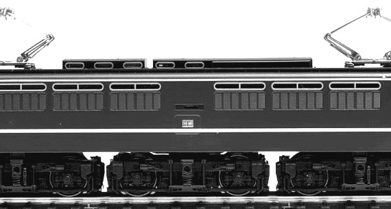 Train EF65-500 Type P - drawings, dimensions, figures