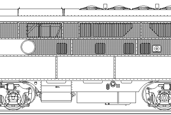 EMD F3A train - drawings, dimensions, figures