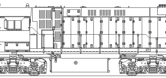 Train EMD GP15-1 - drawings, dimensions, figures