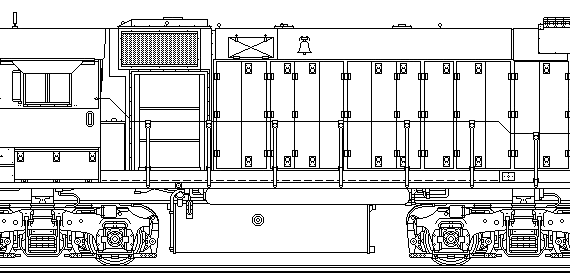 Train EMD GP15AC - drawings, dimensions, figures