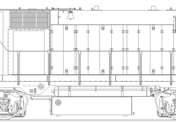 Train EMD GP28 - drawings, dimensions, figures