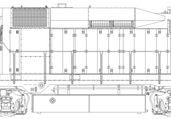 Train EMD GP30 - drawings, dimensions, figures