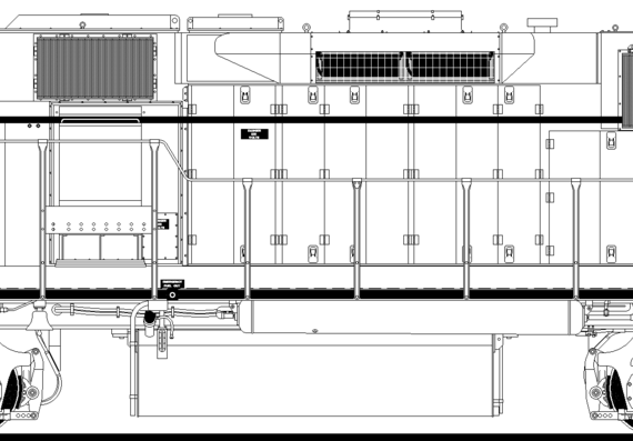Train EMD GP39-2 - drawings, dimensions, figures