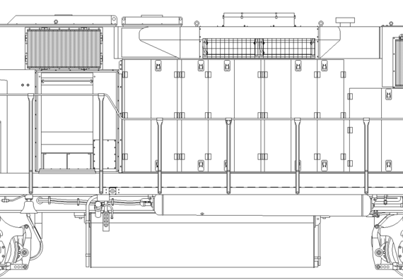 Train EMD GP39 - drawings, dimensions, figures