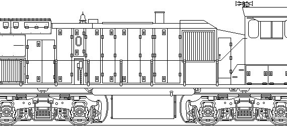 Поезд EMD MP15T - чертежи, габариты, рисунки