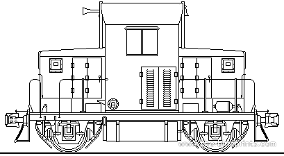 Поезд EMD Model 40 Light Frame - чертежи, габариты, рисунки