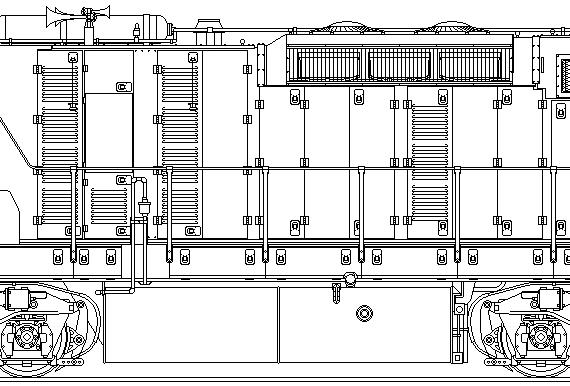 Train EMD SD24 - drawings, dimensions, figures