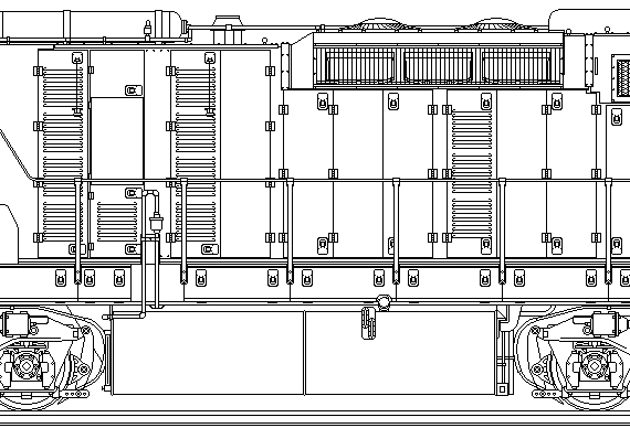 Train EMD SD24B - drawings, dimensions, figures