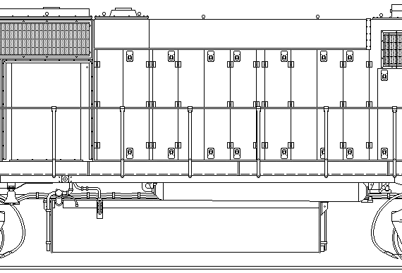 Train EMD SD40 - drawings, dimensions, figures