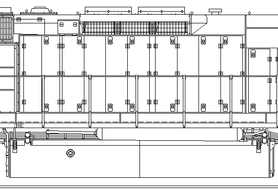 Train EMD SD45T-2 - drawings, dimensions, figures