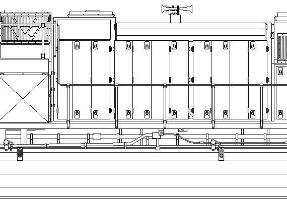 Поезд EMD SD70ACe - чертежи, габариты, рисунки