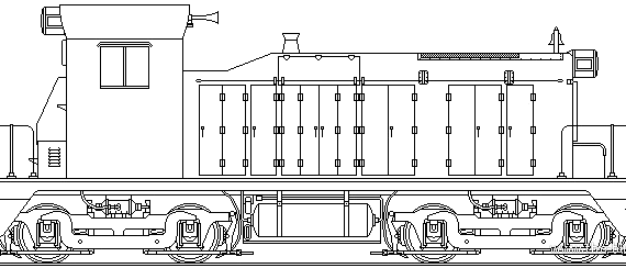 Train EMD SW1 - drawings, dimensions, figures