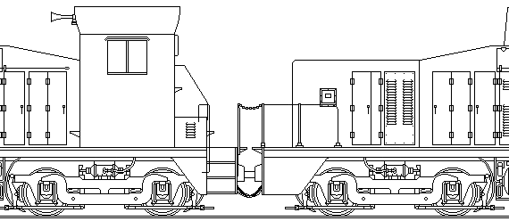Train EMD TR2 - drawings, dimensions, figures