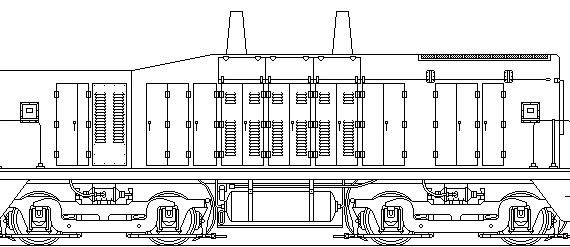 Train EMD TR3 - drawings, dimensions, figures