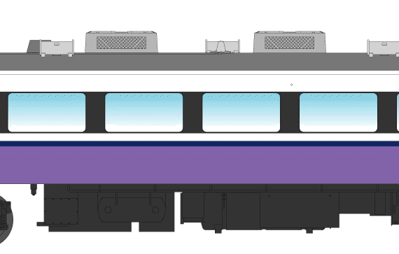 Train EMU 185-3000 - drawings, dimensions, figures