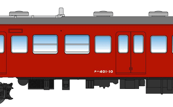 Train EMU 401 - drawings, dimensions, figures