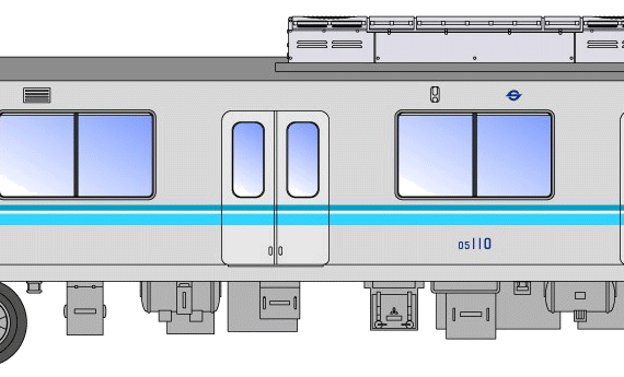 Train Eidan Tozai 4 05 - drawings, dimensions, figures