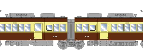 Enoshima Type 300 Electric train - drawings, dimensions, pictures