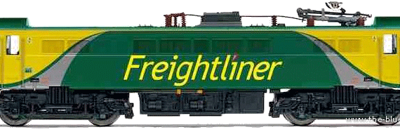 Freightliner Bo-Bo Class 86 train - drawings, dimensions, pictures